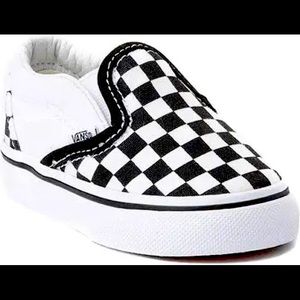 Toddler slip-on black and white checkered vans
